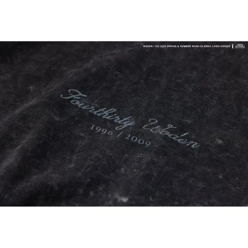 430 fourthirty/WODEN® / Fourthirty® Wash Classic Logo Hoodie / フォーサーティ ウォッシュ クラシック ロゴ フーディー